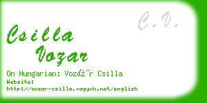 csilla vozar business card